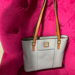 Dooney & Bourke Pebble Grain Leather Lexington Shopper-Gray
